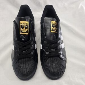 adidas Originals Size 12 Superstar II Beams Cloud Black Core White Gold New